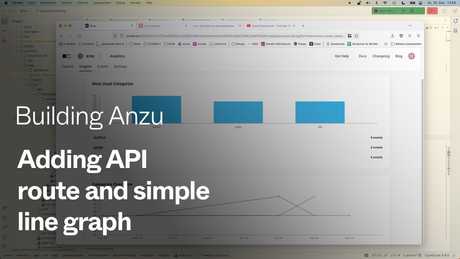 Building Anzu: Adding a route to aggregate events by category and day and a rough line graph